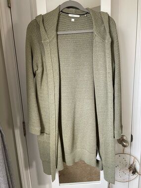 EDC Olive Open-Front Hooded Cardigan